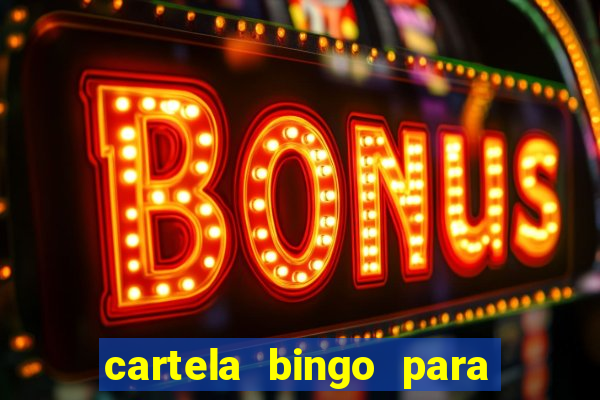 cartela bingo para cha de cozinha imprimir gratis